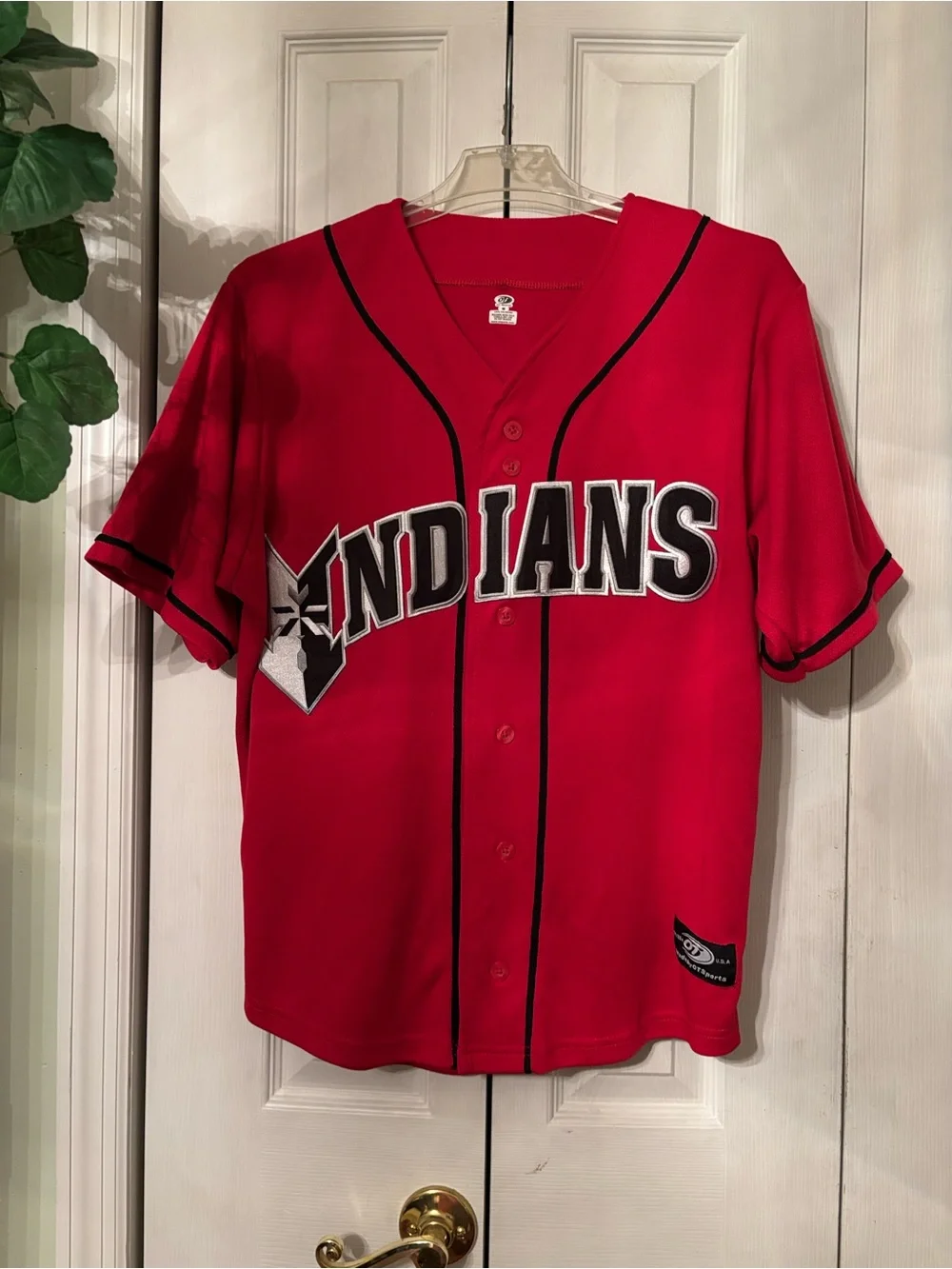 Indians Red Kids Baseball Jersey - Team Style Button-Up
